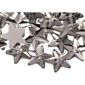 Allstarco Star Rhinestones Embelishments 15mm Flat Back Acrylic Plastic Gems for Jewelry, Crafts, Costumes, Invitations, Cosplay - 35 Pieces (Pink Fuchsia .MAR09)