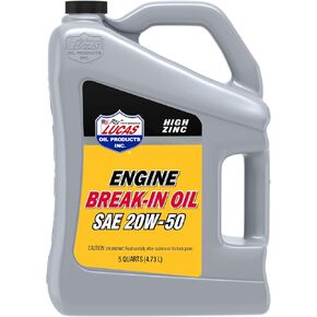 Lucas Oil Engine Break-In Oil SAE 20W-50, 5 Quart (Pack of 1)