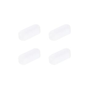 MECCANIXITY Magnetic Stirrer Mixer Stir Bar Rod 7mm(0.28") x3mm Cylinder Shape PTFE Coating Magnet White for Laboratory 4Pcs