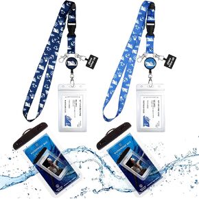 2PK جراب هاتف مقاوم للماء جراب هاتف جاف لهاتف iPhone 13 12 11 Pro Max XS Max Samsung Galaxy s10 Google حتى 7.0 بوصة. حبل قابل للتعديل ومشبك حامل بطاقة الهوية مقاوم للماء. رموز الرحلات البحرية in Kuwait