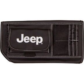 Plasticolor 006196R01 Jeep Logo Car Truck or SUV Sun Visor Organizer, Auto Interior Pocket Organizer, Registration and Document Holder, Personal Belonging Sunglass Storage Pouch Organizer