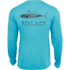 Salt Life Boys' Deep Ventures Youth Long Sleeve Performance Fit Shirt