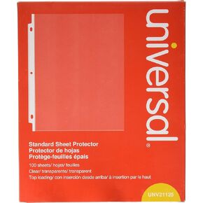Top-Load Poly Sheet Protectors, Standard, Letter, Clear, 100/Box