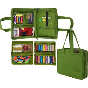 Yazzii Sewing Notions Tote Bag- Portable Sewing Accessories Organizer w Detached Sleeves- Aqua in Kuwait