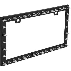 Bell Automotive 22-1-46117-8 Universal Chrome Spike Design License Plate Frame