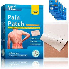 MQ Pain Patches, 60 Count Herbal Heat Patches for Back, Knee Pain Patches Warming Herbal Plaster, Pain Patches for Back Knee Neck Shoulder Pain
