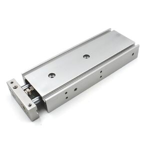Baomain Compact Aluminum Air Cylinder CXSM 20-100 Guide Rod Plate Double Rod Guided Pneumatic Slide Bearing Cushioned