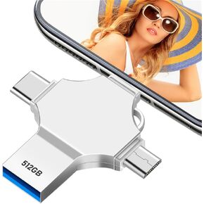Photo Stick USB Flash Drive AOIRHLA 512GB Memory Stick USB 3.0 High Speed Thumb Drives Portable Mini Jump Drive Storage Device External Storage for Smartphone/Laptop/PC/Android