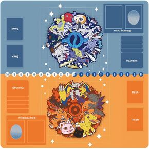 DTCG playmat لـ Digimon Playmat 2 لاعب مبارزة حصيرة الألعاب المنافسة وسادة حصيرة بطاقة الموثق سطح السفينة 60*60 سنتيمتر 23.6x23.6in
