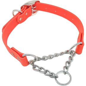 Regal Dog Products Martingale Collar for Dogs - Waterproof Biothane Collar for Small, Medium, Large Dogs - Limited Cinch Heavy Duty Chain for No Pull Dog Walking and Pet Training (Medium, Orange)