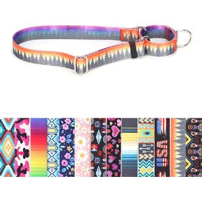 Martingale Collar for Dogs, No-Slip Escape Proof Choke No Pull Cinch Soft Nylon Dog Training Collars Adjustable for Small Medium Large Breed Pet Dogs, Pink Daisy S