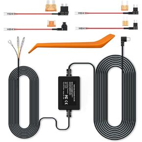 GMAIPOP Dash Cam Hardwire Kit,11.5ft USB C Port Hard Wire Kit for Dashcam,Converts 12V-24V to 5V/2.5A Low Voltage Protection