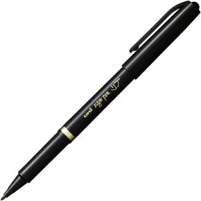 三菱鉛筆 Mitsubishi Pencil MYT7.24 Water-Based Pen, Rib, Fine Point, Black, 10 Pens
