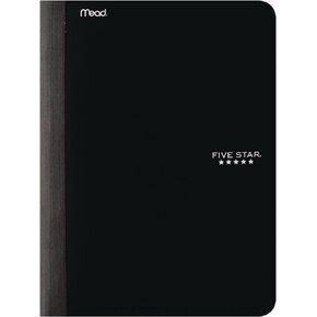 Five Star Composition Book/Notebook, Wide Ruled Paper, 100 Sheets, 9-3/4" x 7-1/2", Color Selected For You, 1 Count (09006)