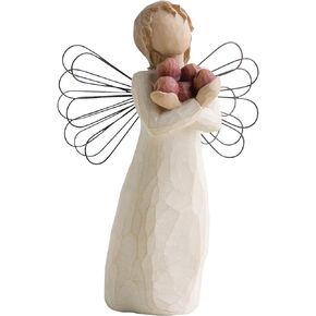 Willow Tree Good Health Angel, an Abundance of Health and Happiness, Holding Apples as Symbol of Hope and Healing, Thank You to Teachers, or Hospitality Gift, Sculpted Hand-Painted Figure