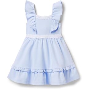 Janie and Jack Girls Daisy Trim Ponte Dress (Toddler/Little Big Kids)