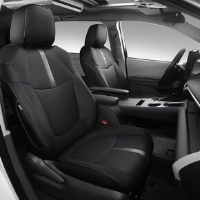 أغطية مقاعد PTYYDS متوافقة مع بديل واقي مقعد السيارة Toyota Sienna 2021-2024 لعام 2021 2022 2023 2024 اختر Toyota Sienna LE ثلاثة صفوف من الملحقات (أسود وأحمر، تناسب LE & XLE 8 مقاعد)