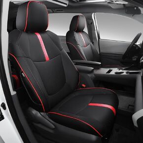 PTYYDS Car Seat Cover Compatible with 2021-2024 Toyota Sienna Car Seat Protector Replacement for 21-24 Sienna XLE 7-seat Woodland Edition,XSE,Platinum Accessories (Black Carbon Fiber, Fit XLE 7-seat)