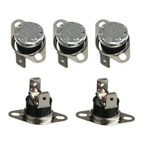 Fielect 5Pcs KSD301 Thermostat 70°C/158°F Normally Closed N.C Snap Disc Limit Control Switch Microwave Thermostat Thermal Switch