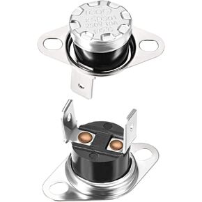 uxcell KSD301 Thermostat 105°C/221°F 10A N.C Adjust Snap Disc Temperature Switch for Microwave,Oven,Coffee Maker 2pcs