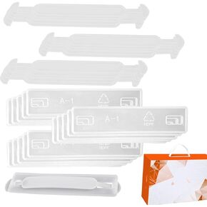 Plastic Cardboard Box Handles Box Handles Lifting Moving Straps for Small Box Carton 100 Sets,Clear