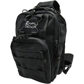 Scipio JYFSP11 Tactical Sling Bag with Heavy Duty Shoulder Strap Handbag, 13-Inch Shoulder Bag, Black