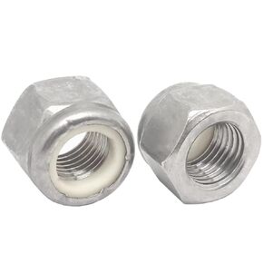 15Pcs Nylon Insert Hex Lock Nuts,Fine Thread 304 Stainless Steel Hex Lock Nuts(5/16-24)