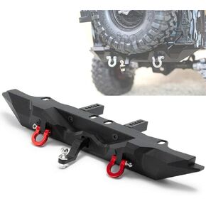 Alloy Rear Bumper w/Tow Trailer Drop Hitch for 1/10 RC Crawler TRX-4 SCX10 II 90046