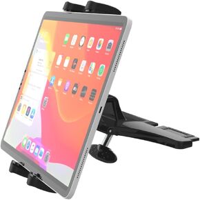 Cuxwill Car CD Slot Mount Tablet Holder for 4-13" iPad & Phone, Universal 360° Rotation Car Truck Front CD Player Tablet Mount for iPad Pro 12.9 Air Mini Generation, Galaxy Z Fold 4 3, iPhone