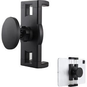 Mippko Magnetic Tablet Holder for Vehicle/Cabinet/Fridges/Metal Shelf/Whiteboard, 360° Rotation Clamp Strong Magnetic Base Attracts Metal Surface, Compatible with 4.7~12.9" iPad iPhone Devices