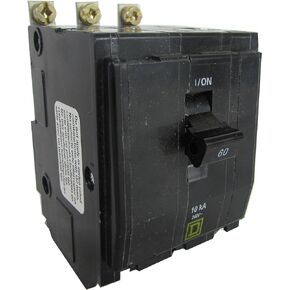 SCHNEIDER ELECTRIC Miniature 240-Volt 60-Amp QOB360 Molded Case Circuit Breaker 600V 100A, Color
