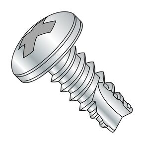 Small Parts 05055PP Steel Thread Cutting Screw, Zinc Plated Finish, Pan Head, Phillips Drive, Type 25, #5-20 Thread Size, 5/16" Length (Pack of 100)