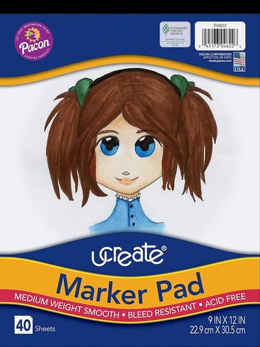 PACON P4622 UCreate Marker Pad White 9" x 12" 40 Sheets in Saudi Arabia