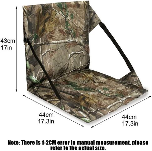 TEQIN Portable Stadium Seat Cushion, Folding Garden Camping Chair, Indoor & Outdoor Folding Chair Cushion, Bleacher Cushion with Backrest for Sports Events, Hiking, Fishing Camouflage in Saudi Arabia