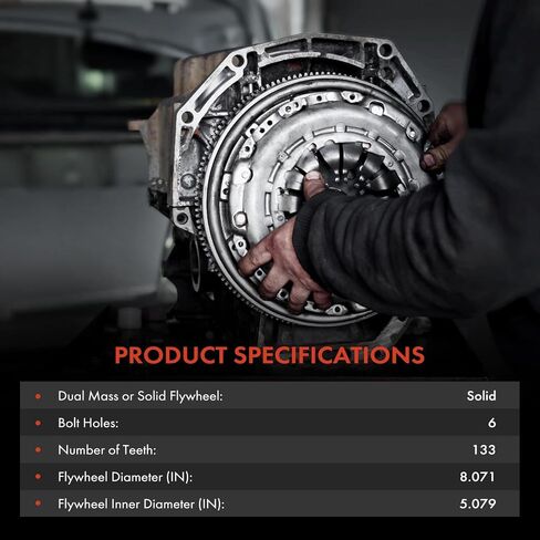 A-Premium Clutch Flywheel Compatible with Mini Cooper 2007-2015, Cooper Countryman 2011 2013-2016, Cooper Paceman 2013-2016, 1.6L 2.0L, 6 Bolt Holes, 133 Teeth, Manual Trans., Replace# 11227561765 in Saudi Arabia