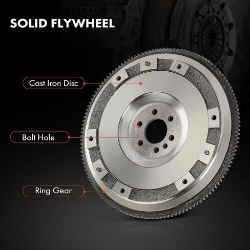A-Premium Clutch Flywheel Compatible with Mini Cooper 2007-2015, Cooper Countryman 2011 2013-2016, Cooper Paceman 2013-2016, 1.6L 2.0L, 6 Bolt Holes, 133 Teeth, Manual Trans., Replace# 11227561765 in Saudi Arabia