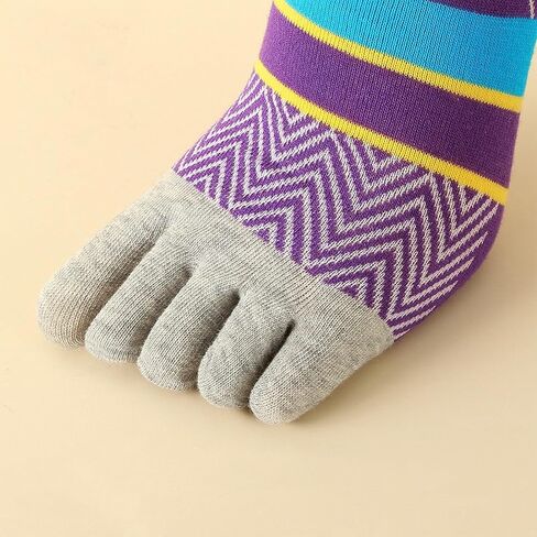 جوارب CICIFAUS لأصابع القدم للرجال والنساء، جوارب رياضية للجري بخمسة أصابع للكاحل/ربع جوارب قابلة للتنفس خفيفة الوزن، 6 أزواج in Kuwait