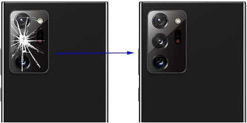 2PCS Rear Camera Glass Lens Cover Replacement for Samsung Galaxy Note 20 Ultra Note 20U 5G (All Carriers) with Adhesive Pre-Installed +Repair Tools Kit (Mystic Black) in Saudi Arabia