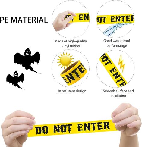 Halloween Caution Tape 1.9inch x 82Feet Halloween Decorations Caution Tape Halloween Tape Halloween Fright Tape Scary Hazard Warning Tape for Halloween Party Decorations Indoor Outdoor (Do Not Enter) in Saudi Arabia