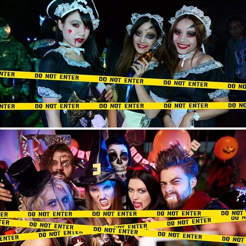 Halloween Caution Tape 1.9inch x 82Feet Halloween Decorations Caution Tape Halloween Tape Halloween Fright Tape Scary Hazard Warning Tape for Halloween Party Decorations Indoor Outdoor (Do Not Enter) in Saudi Arabia