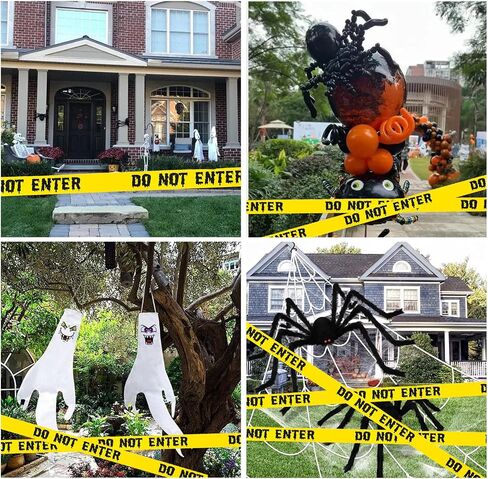 Halloween Caution Tape 1.9inch x 82Feet Halloween Decorations Caution Tape Halloween Tape Halloween Fright Tape Scary Hazard Warning Tape for Halloween Party Decorations Indoor Outdoor (Do Not Enter) in Saudi Arabia