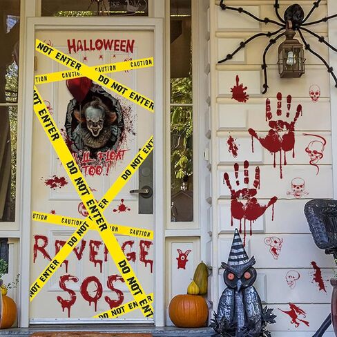 Halloween Caution Tape 1.9inch x 82Feet Halloween Decorations Caution Tape Halloween Tape Halloween Fright Tape Scary Hazard Warning Tape for Halloween Party Decorations Indoor Outdoor (Do Not Enter) in Saudi Arabia