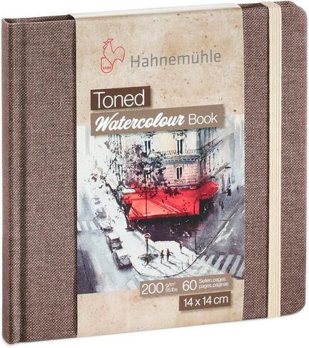 Toned Watercolour 200g/m² Beige, Square Watercolor Notebook, Size 14x14cm, 30 fls in Saudi Arabia