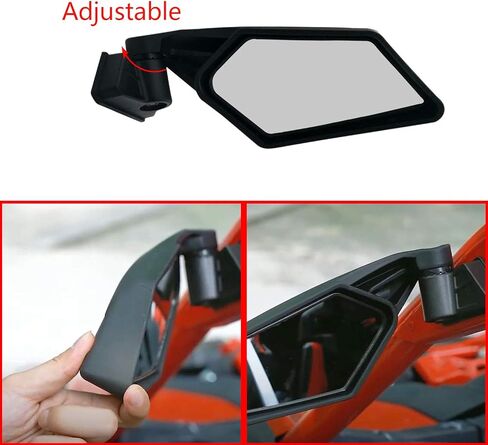 مرآة الرؤية الخلفية الجانبية 1.75 بوصة مرايا السباق المتوافقة مع UTV 2017-2020 Can Am Maverick X3 Max Turb 2006-2009 سوزوكي رباعية المتسابق 450 حزمة من 2 in Kuwait