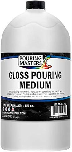 U.S. Art Supply Professional Gloss Pouring Effects Medium, 32 oz. (Quart) Bottle - Improves Flow Consistency, Artist Techniques to Create Cell Effects, Mix with Art Acrylic Paint, Adjusts Viscosity in Saudi Arabia
