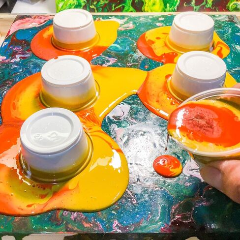 U.S. Art Supply Professional Gloss Pouring Effects Medium, 32 oz. (Quart) Bottle - Improves Flow Consistency, Artist Techniques to Create Cell Effects, Mix with Art Acrylic Paint, Adjusts Viscosity in Saudi Arabia