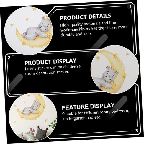 2 ورقة ملصقات غرفة الأطفال الحضانة الشارات ملصقات الحائط للأطفال ديكور الطفل القابل للإزالة جدار الشارات جدار الفن الحضانة الحيوانات جدار الشارات غرفة الطفل الجدار ملصق PVC صائق فتاة in Kuwait