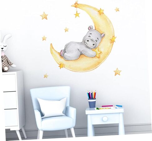 2 ورقة ملصقات غرفة الأطفال الحضانة الشارات ملصقات الحائط للأطفال ديكور الطفل القابل للإزالة جدار الشارات جدار الفن الحضانة الحيوانات جدار الشارات غرفة الطفل الجدار ملصق PVC صائق فتاة in Kuwait