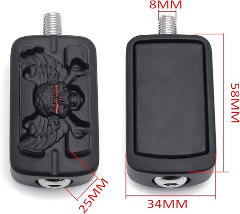 XKMT-Wing Skull Zombie Shape Skull Shifter Peg متوافق مع Street Bob FXDB SuperLow 1200T Tour Glide أسود [B015MDNUQU] in Kuwait