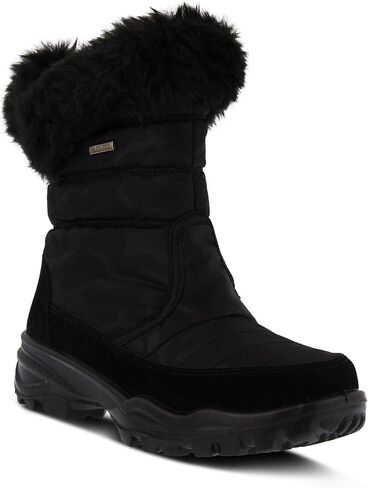 Spring Step Flexus Korine Nylon Boots for Women - Waterproof Camo Print Design Boots - Women's Snow Boots for Outdoor and Work Black EU 39 / US 8.5 in Saudi Arabia